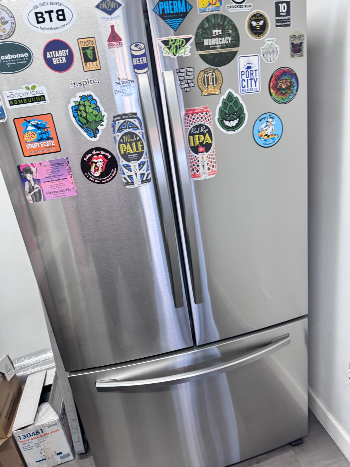 Breakroom Fridge — Stainless Shine
